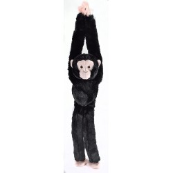 wild republic ecokins hanging chimpanzee, stuffed animal, 22 inches, gift f 25768 092389257687