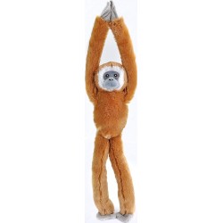 wild republic ecokins hanging  handed gibbon, stuffed animal, 22 inches, gi 25774 092389257748