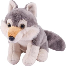Wild Republic republic pocketkins eco wolf, stuffed animal, 5 inches, plush toy, made fro 27249 092389272499