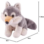 Wild Republic Pocketkins Eco Wolf, Λούτρινο Ζωάκι,  13Cm 27249 092389272499