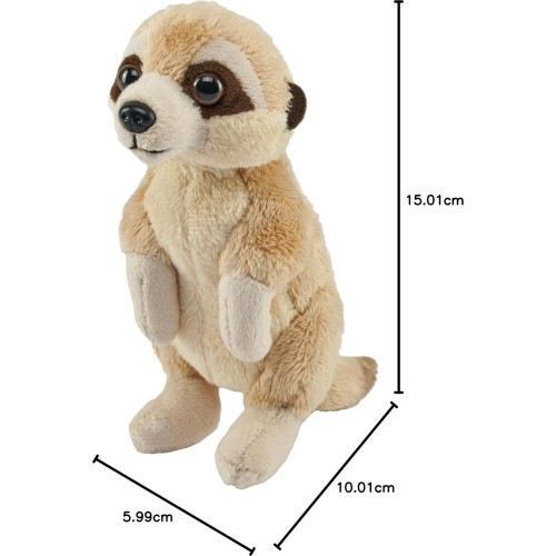 Wild Republic republic pocketkins eco meerkat, stuffed animal, 5 inches, plush toy, made  27756 092389277562
