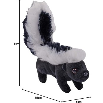 Wild Republic republic pocketkins eco skunk, stuffed animal, 5 inches, plush toy, made fr 27768 092389277685