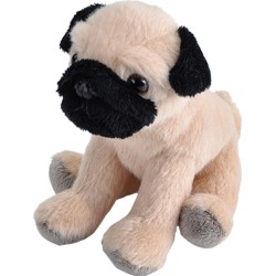 Wild Republic republic pocketkins eco pug, stuffed animal, 5 inches, plush toy, made from 27810 092389278101