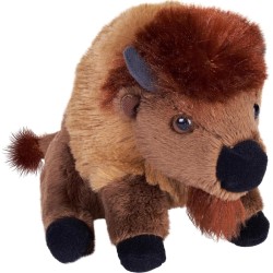 Wild Republic republic pocketkins eco bison, stuffed animal, 5 inches, plush toy, made fr 27891 092389278910