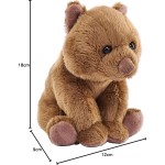 Wild Republic republic pocketkins eco wombat, stuffed animal, 5 inches, plush toy, made f 27894 092389278941