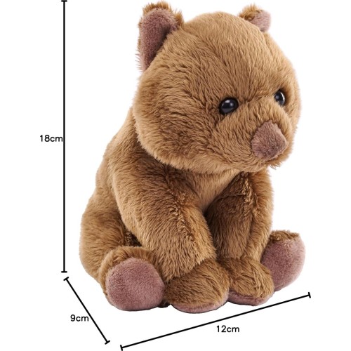 Wild Republic republic pocketkins eco wombat, stuffed animal, 5 inches, plush toy, made f 27894 092389278941