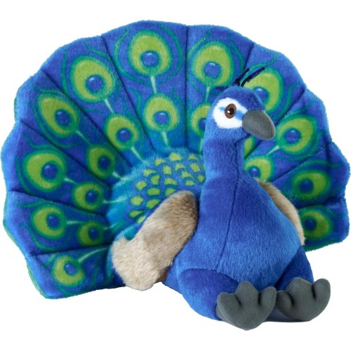 Wild Republic republic cuddlekins eco peacock, stuffed animal, 12 inches, plush toy, fill 28502 092389285024