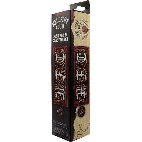 Fanattik Stranger Things Hellfire Club Desk Pad And Coaster Set – Official Fan Gift, NFX-ST09 5060948293693