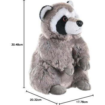 Wild Republic republic raccoon plush, stuffed animal, plush toy, gifts for kids, cuddleki 10943 092389109436