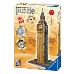 Ravensburger Παζλ 3D 216Τμχ Big Ben Ρολόι ΝΕΟ ΜΕ ΑΛΗΘΙΝΟ ΡΟΛΟΙ 12586 4005556125869