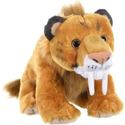 Wild Republic Cuddlekins Smilodon 12 Stuffed  Plush Toy, Multicolo 10956 092389109566