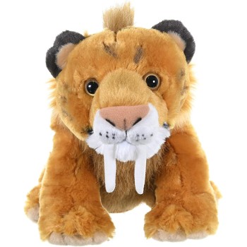 Wild Republic Cuddlekins Smilodon 12 Stuffed  Plush Toy, Multicolo 10956 092389109566
