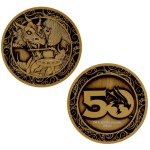 Fanattik Dungeons and Dragons Dungeons & Dragons 50Th Anniversary Antique Gold Coin HAS-DUN65 5060948294959