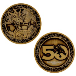 Fanattik Dungeons and Dragons Dungeons & Dragons 50Th Anniversary Antique Gold Coin HAS-DUN65 5060948294959