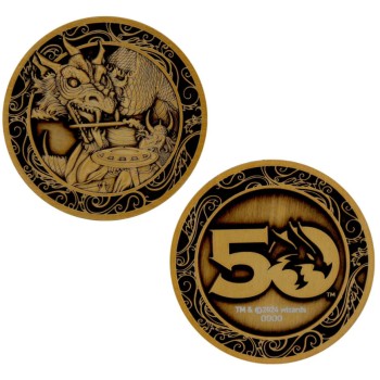 Fanattik Dungeons and Dragons Dungeons & Dragons 50Th Anniversary Antique Gold Coin HAS-DUN65 5060948294959