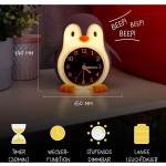 Megalight POPPY PENGUIN Kids Alarm Clock With Wake Up Light & Night Light Warm White 187406.ML.00.01187406.ML. 4064252009903