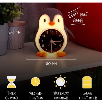 Megalight POPPY PENGUIN Ρολόι Ξυπνητήρι 187406.ML.00.01187406.ML. 4064252009903