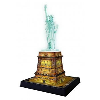 Ravensburger Παζλ 3D 108Τμχ Άγαλμα Της Ελευθερίας Νυχτερινή Έκδοση 12596 4005556125968