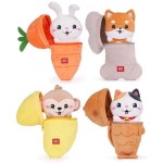 Magic Toys Λούτρινα Kawaii Kuties Με Φερμουαρ 4 Σετ 24Εκ. 49481 5038104494819