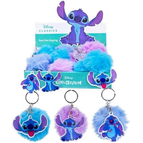 Magic Toys Disney Stitch Key Hanger Plush Pompom 7Cm + Plastic Hanger 6Cm 3 Assorted 1883400 8721077563350