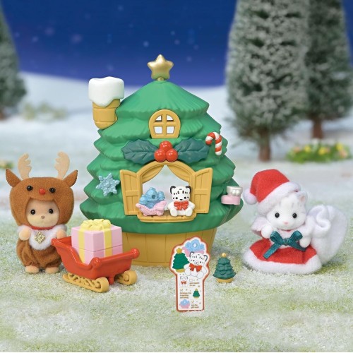 Epoch Sylvanian Families - Χριστουγεννιάτικο Δεντρόσπιτο Του Αϊ-Βασίλη - Σετ Παιχνιδιού Για Κουκλόσπιτο 5822 5054131058220