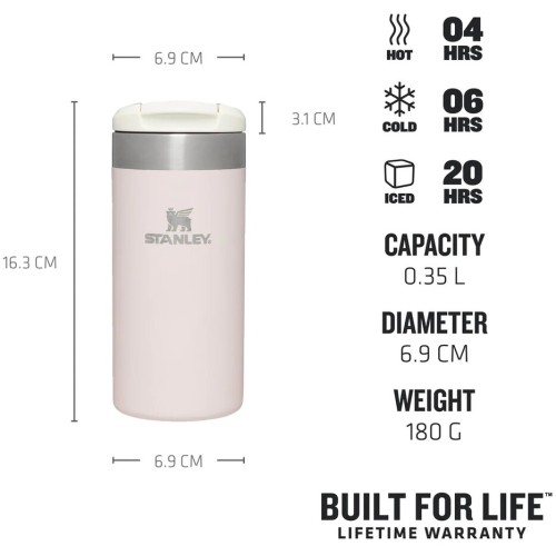 Stanley 1913 The Aeroligh Transit Mug .35L / 12Ozrose Quartz Metallic 10788-066 1210001904057