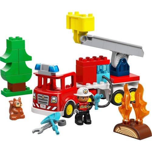 LEGO DUPLO® Town Πυροσβεστικό Όχημα με Μάνικα και Πυροσβέστη  10473 5702018056530