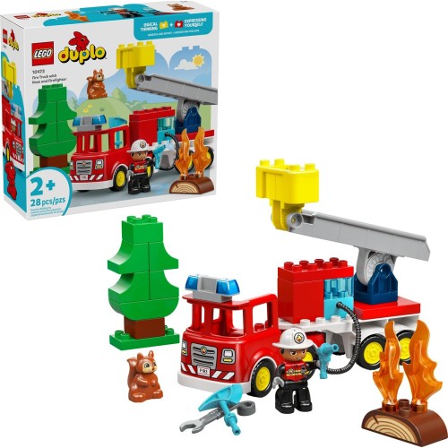 LEGO DUPLO® Town Πυροσβεστικό Όχημα με Μάνικα και Πυροσβέστη  10473 5702018056530