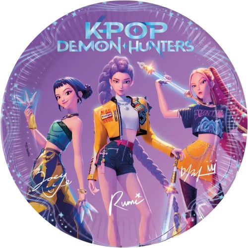 PROCOS kpop demon hunters Πιάτα Χάρτινα Μεγάλα K-POP Demon Hunters 23Cm 8Τμχ 098638 5201184986387