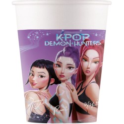 PROCOS kpop demon hunters Paper Cups K-POP Demon Hunters 200Ml 8 Pcs 098640 5201184986400