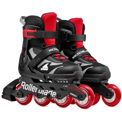 ROLLERBLADE Microblade Inline Skates - Black/red Color Black-red, Size 33-36 43.075153/BL/RD/33 805971068517