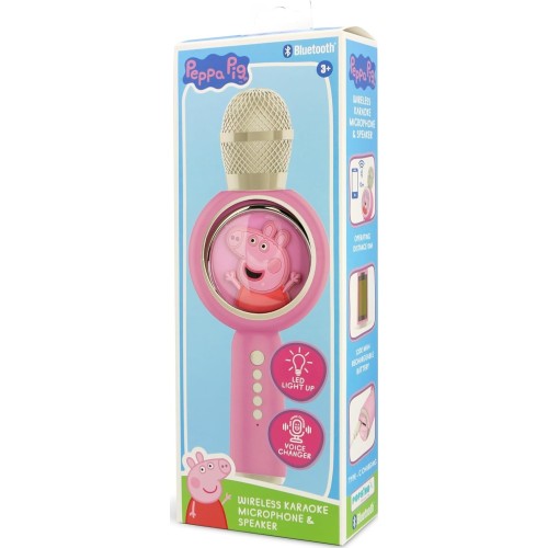 otl technologies otl  peppa pig popsing wireless karaoke microphone, pink  5055371629768