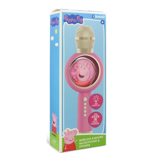 otl technologies otl  peppa pig popsing wireless karaoke microphone, pink  5055371629768