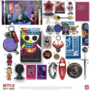 YuMe 15309 Netflix Gift Box, Ημερολόγιο Με Ηχητικό Εφέ 24 Εκπλήξεις Από 7 Σειρές  4895217553090