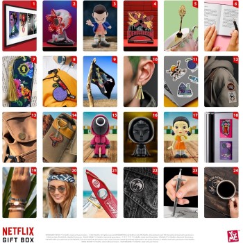 YuMe 15309 Netflix Gift Box, Ημερολόγιο Με Ηχητικό Εφέ 24 Εκπλήξεις Από 7 Σειρές  4895217553090