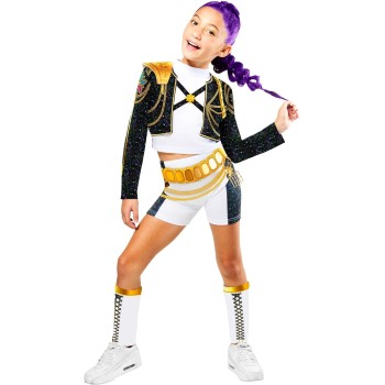 Rubies Kpop Demon Hunters Official Netflix K-Pop Demon Hunters Rumi Golden Hybrid Child Costume, Kids Medium (134-140 Cm) 100367