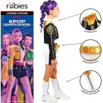 Rubies Kpop Demon Hunters Official Netflix K-Pop Demon Hunters Rumi Golden Hybrid Child Costume, Kids Medium (134-140 Cm) 100367