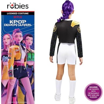 Rubies Kpop Demon Hunters Official Netflix K-Pop Demon Hunters Rumi Golden Hybrid Child Costume, Kids Medium (134-140 Cm) 100367