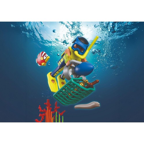 Playmobil City Action Police Diver With Treasure 72078 4008789720788