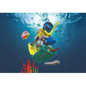 Playmobil City Action Police Diver With Treasure 72078 4008789720788