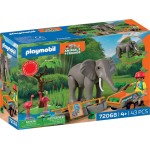 Playmobil Animals And Friends Φροντιστής Ζωολογικού Πάρκου Με Ελέφαντα Και Φλαμίνγκο 72068 4008789720689