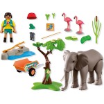 Playmobil Animals And Friends Φροντιστής Ζωολογικού Πάρκου Με Ελέφαντα Και Φλαμίνγκο 72068 4008789720689