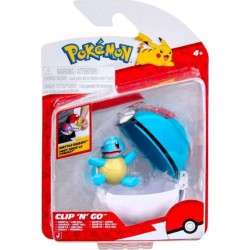 Pokemon - Poke Ball Clip N Go With Figure W22 (6 Designs) – Jazwares Squirtle With Lure Ball, Pkw4164, JW095057-W22 191726757948