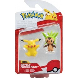 Pokemon Φιγούρες First Partner W7 (3 Σχέδια) – Jazwares pikachu & chespin, pkw4069, JW003355-W07 191726755838