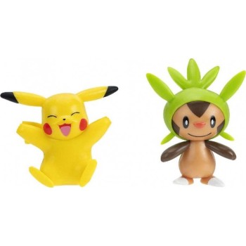 Pokemon Φιγούρες First Partner W7 (3 Σχέδια) – Jazwares pikachu & chespin, pkw4069, JW003355-W07 191726755838