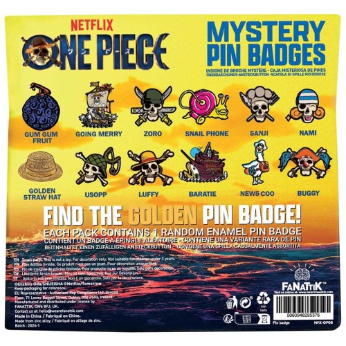 Fanattik One Piece Mystery Pin Badge NFX-OP08-CDU 5060948295932