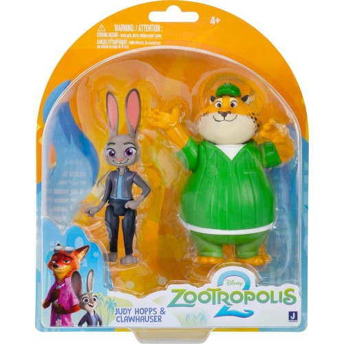 Jazwares Zootopia Zootropolis 2 Figure 3-Inch 2-Pack - Judy Hopps With Clawhauser, Σετ Φιγούρες 2Τμχ 8Εκ. JWZ00061 191726956716