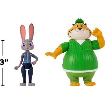 Jazwares Zootopia Zootropolis 2 Figure 3-Inch 2-Pack - Judy Hopps With Clawhauser, Σετ Φιγούρες 2Τμχ 8Εκ. JWZ00061 191726956716
