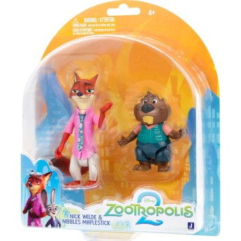 Jazwares zootropolis 2 figure 3-inch 2-pack - nick wilde with nibbles maplestick, of JWZ00061 191726956709