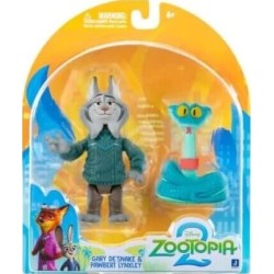 Jazwares Zootopia Zootropolis 2 Figure 3-Inch 2-Pack - Gary De Snake With Pawbert Lynxley JWZ00061 191726956723